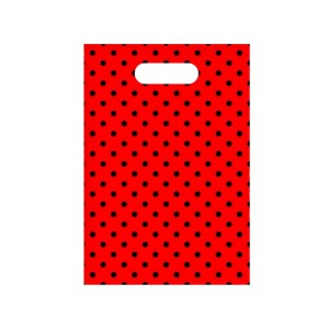 BOLSA RIÑON FANTASIA x 50u 40x50 ROJA PUNTOS NEGROS